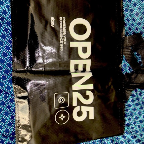 eBay Open 2025 30th Anniversary Logo Tote Bag New Large Black Reusable Shopping - Picture 4 of 9